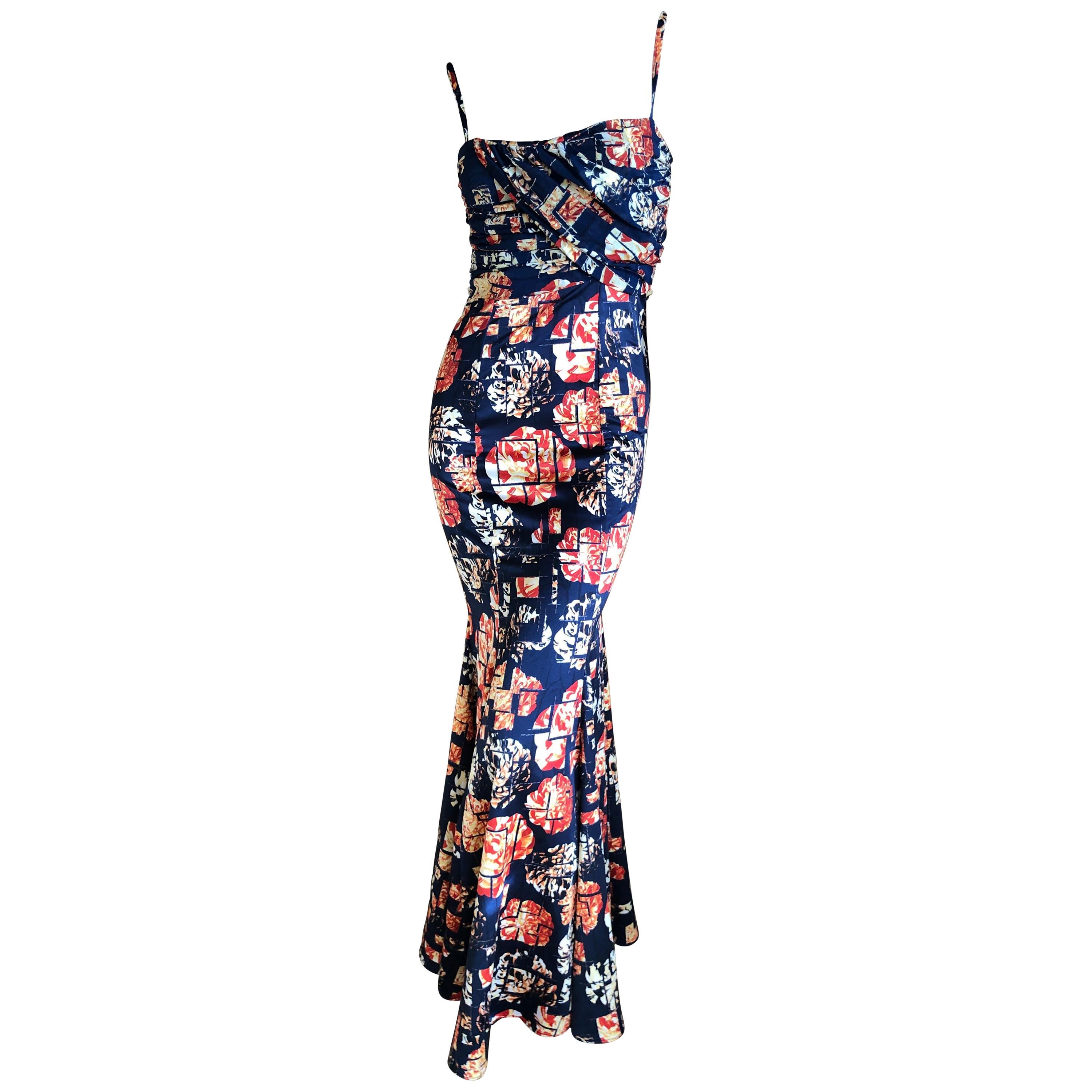Roberto Cavalli for Just Cavalli  Vintage Floral Evening Dress For Sale