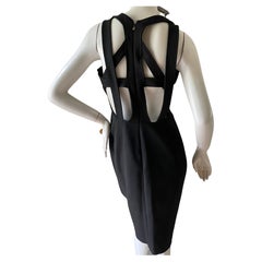 Roberto Cavalli for Just Cavalli Vintage Little Black Dress w Bondage Strap Back