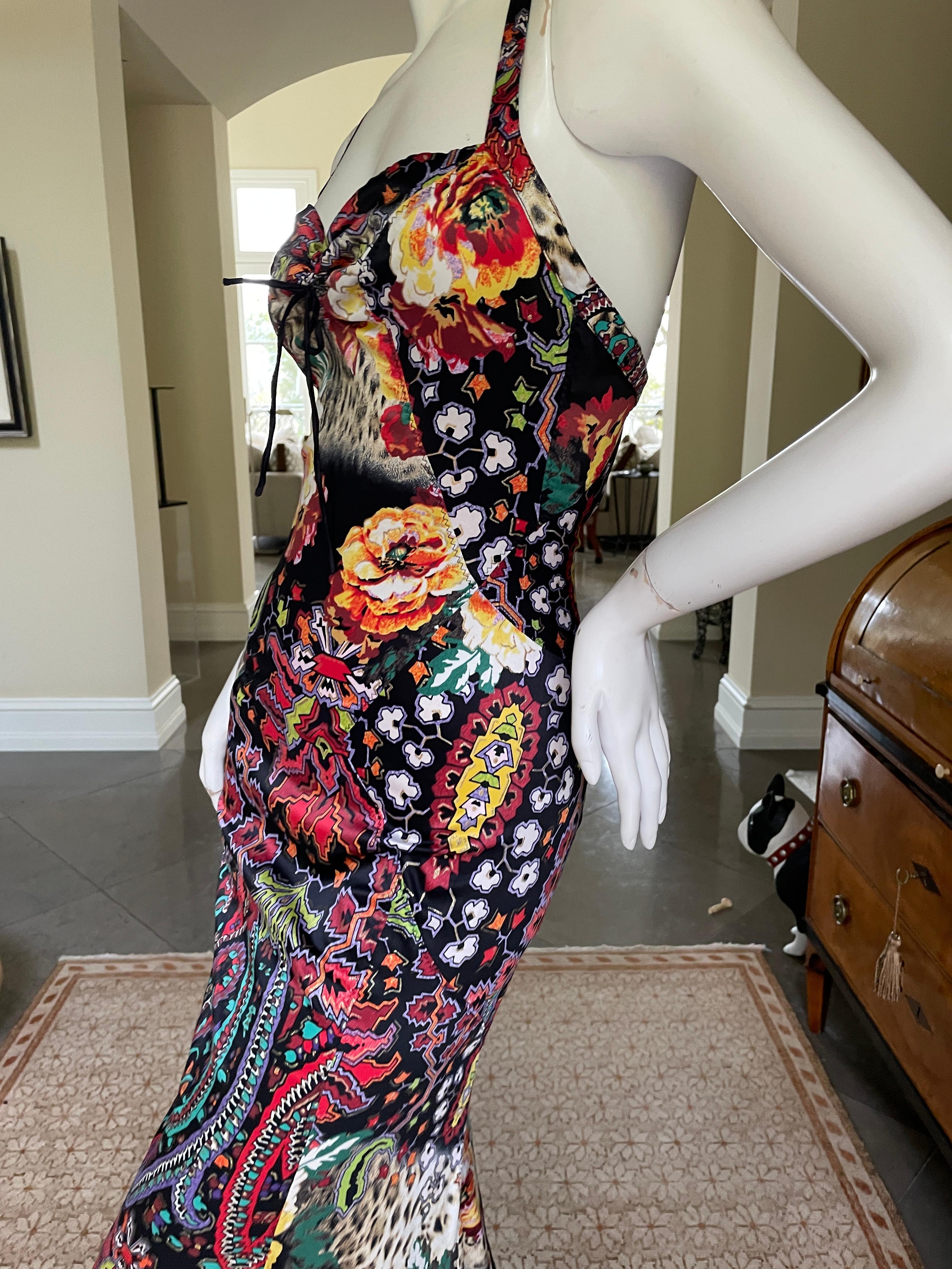 Roberto Cavalli for Just Cavalli Vintage Mermaid Dress with Fishtail Back  In New Condition For Sale In Cloverdale, CA