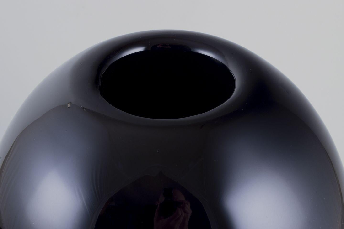 Art Glass Roberto Cavalli for Murano. Floor vase made of black art glass. 21st C. For Sale