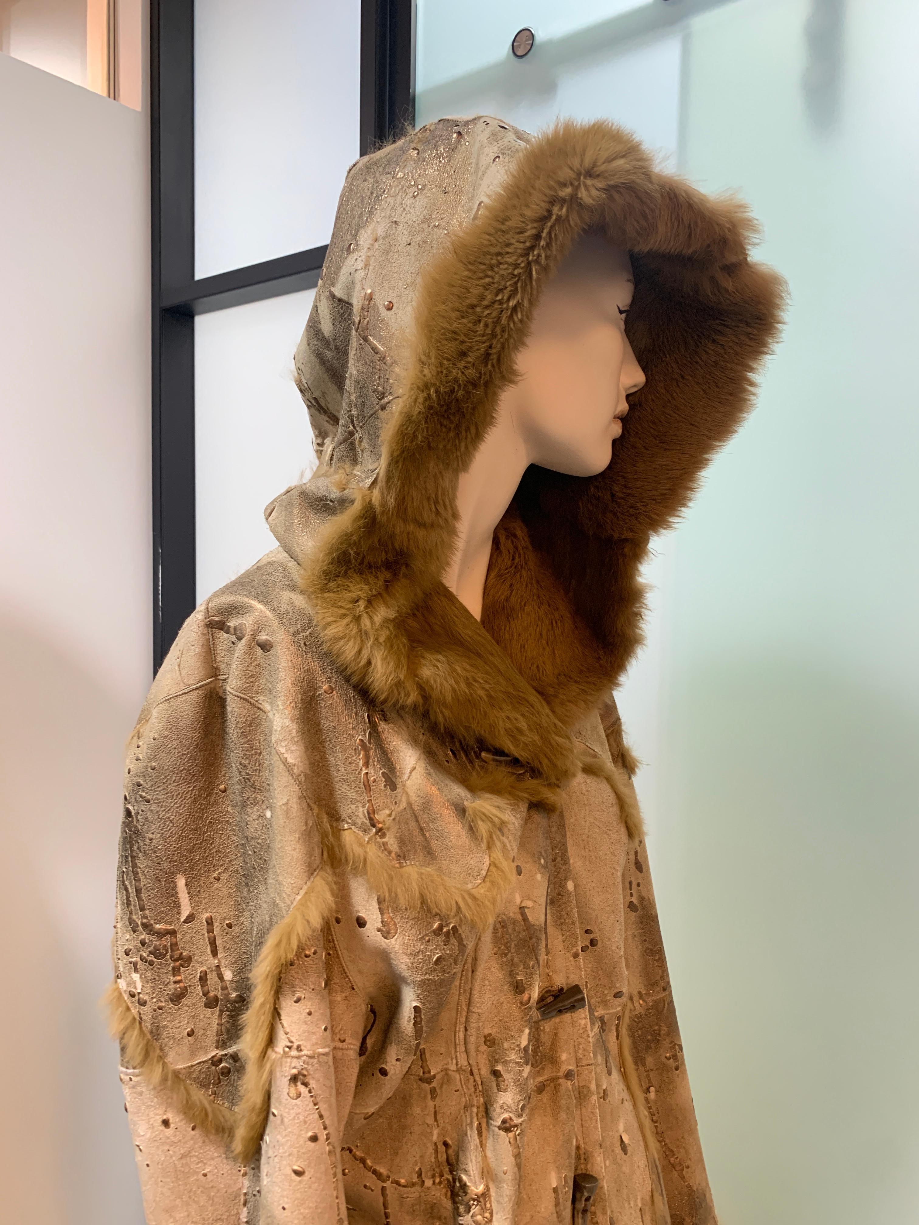 Roberto Cavalli Full-Length fur Sheepskin coat double-sided 1990s vintage For Sale 5