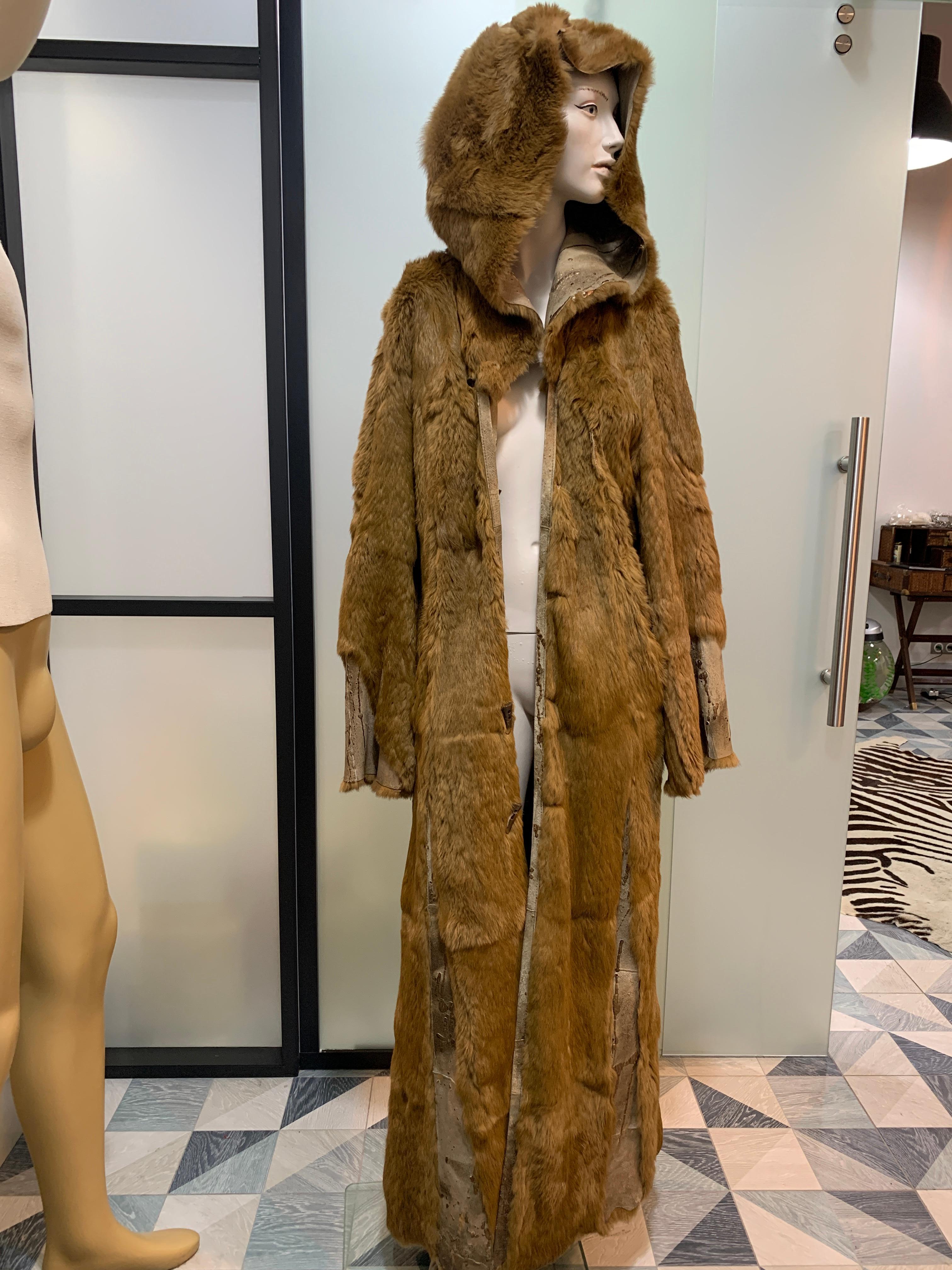 Roberto Cavalli Full-Length fur Sheepskin coat double-sided 1990s vintage For Sale 11
