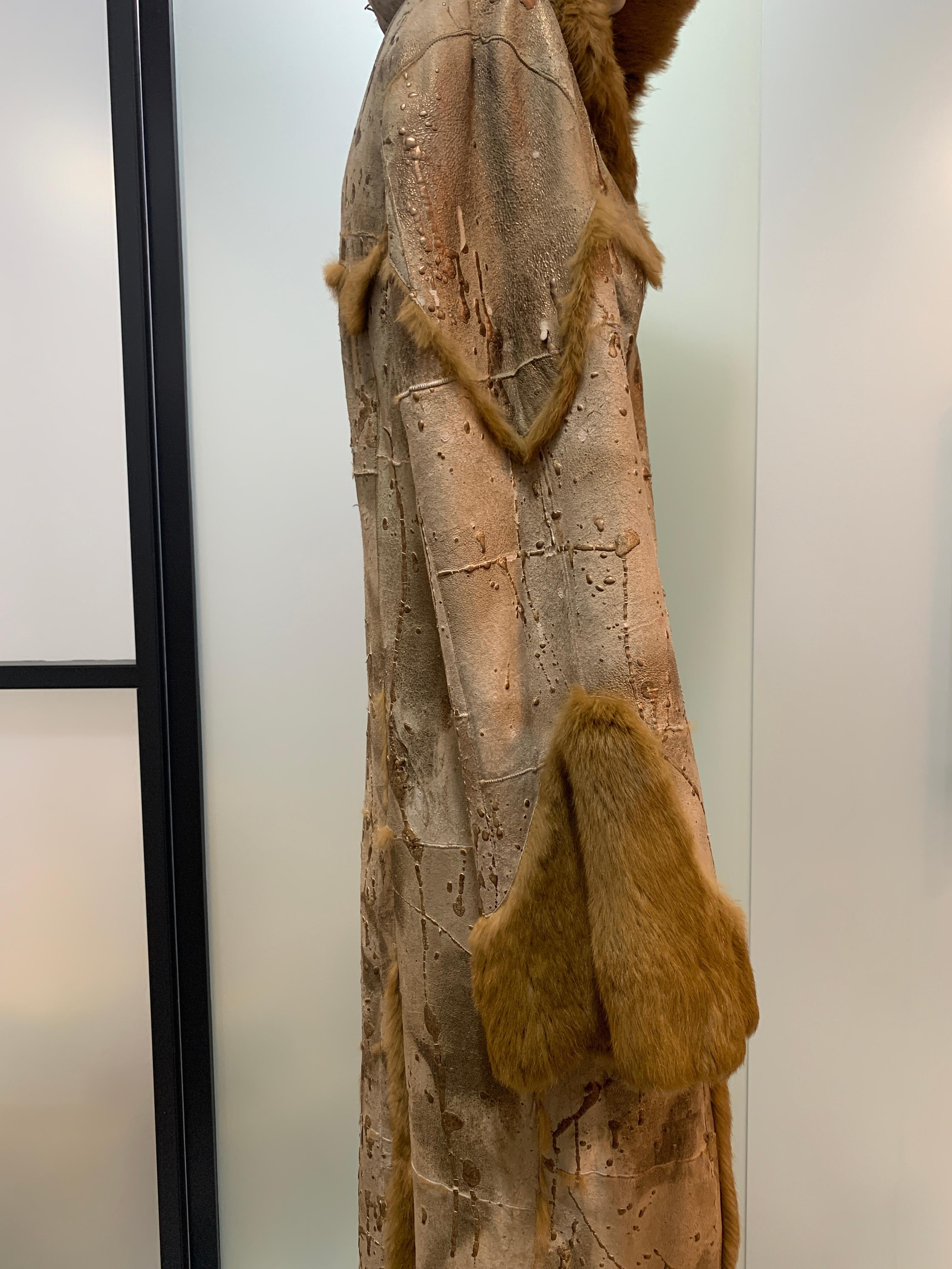 Roberto Cavalli Full-Length fur Sheepskin coat double-sided 1990s vintage For Sale 3