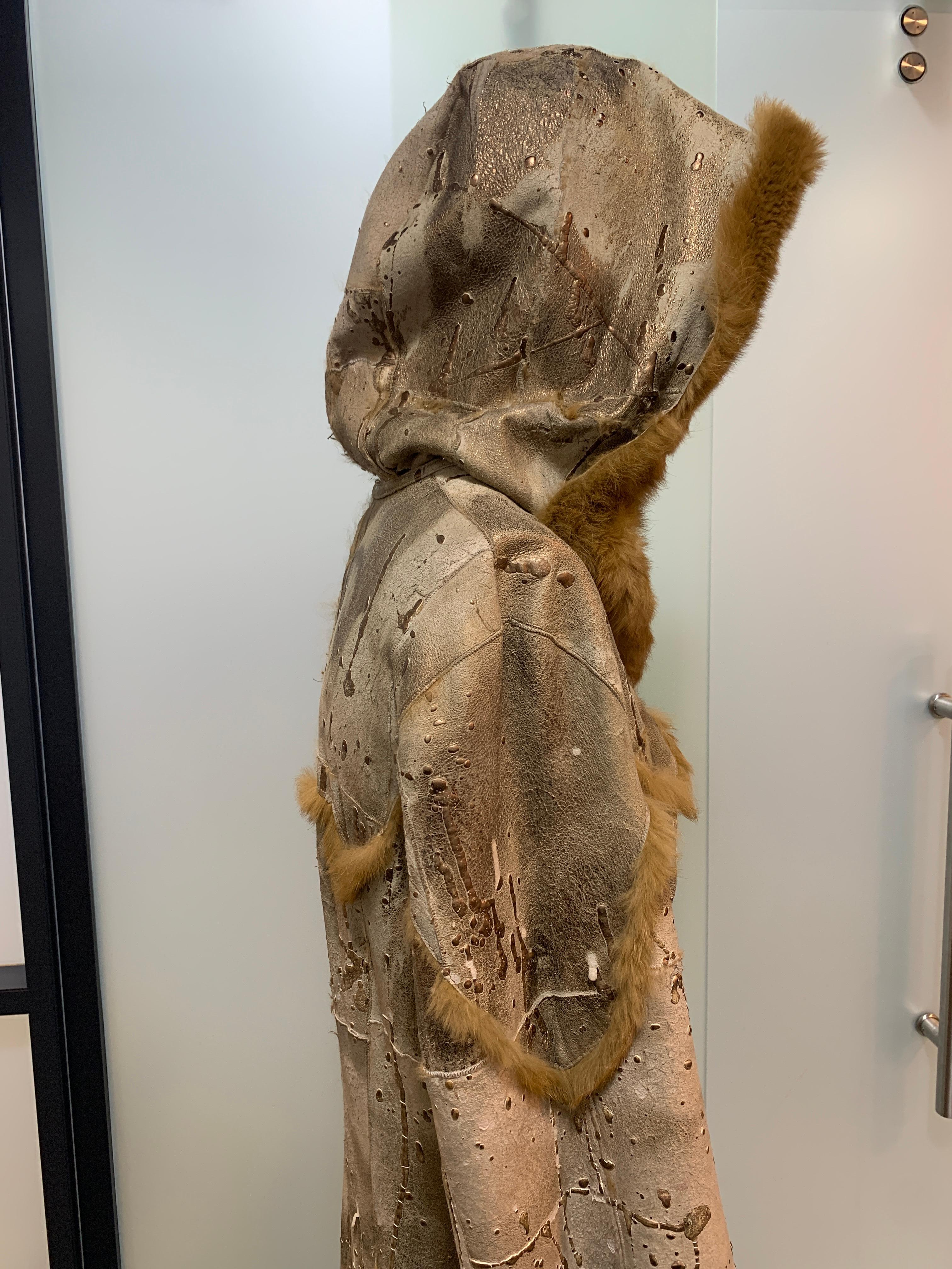 Roberto Cavalli Full-Length fur Sheepskin coat double-sided 1990s vintage For Sale 4