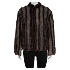 Roberto Cavalli Fur & Leather Straight-Cut Jacket - IT 40 / S