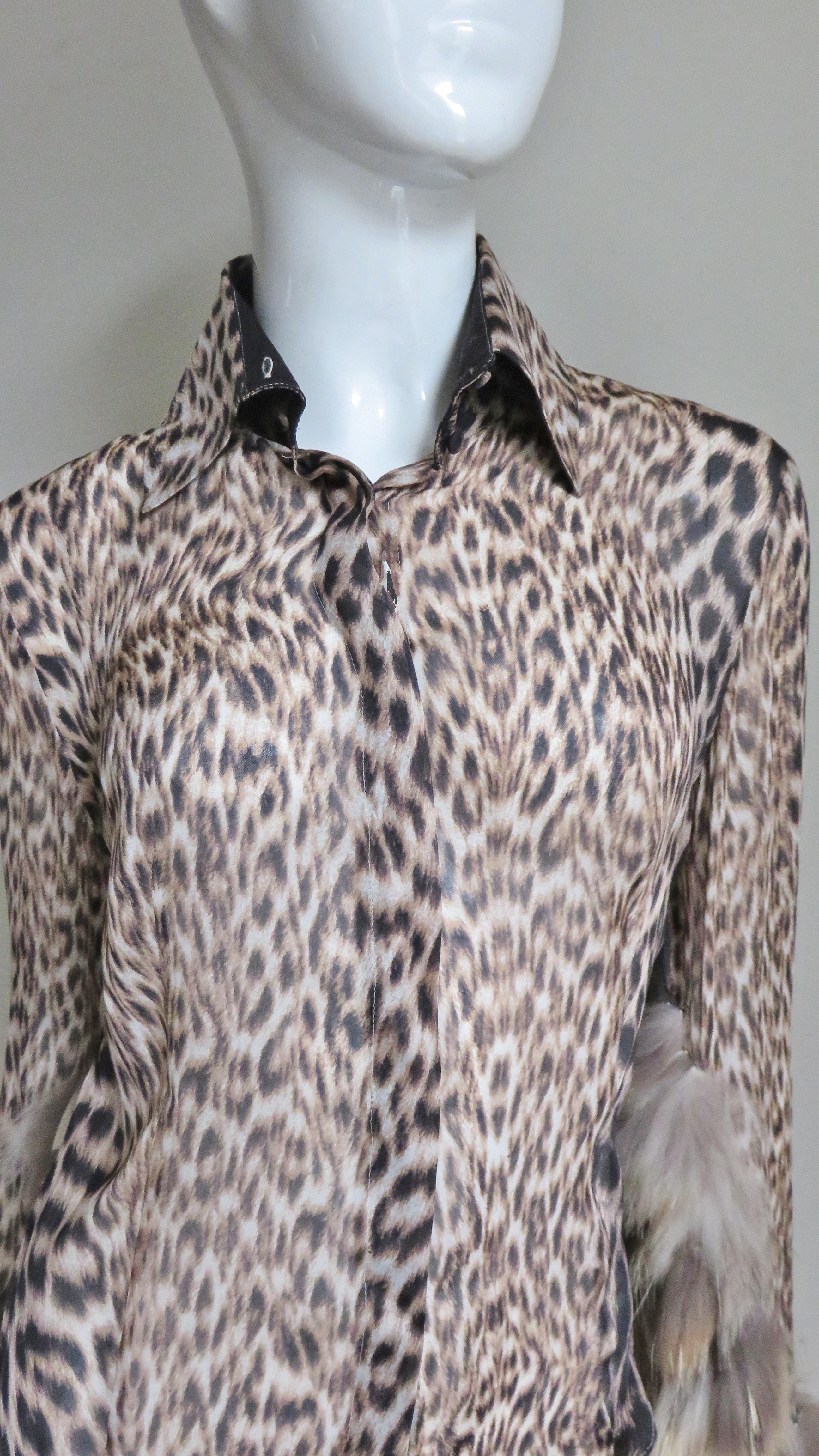 shirt with fur sleeves