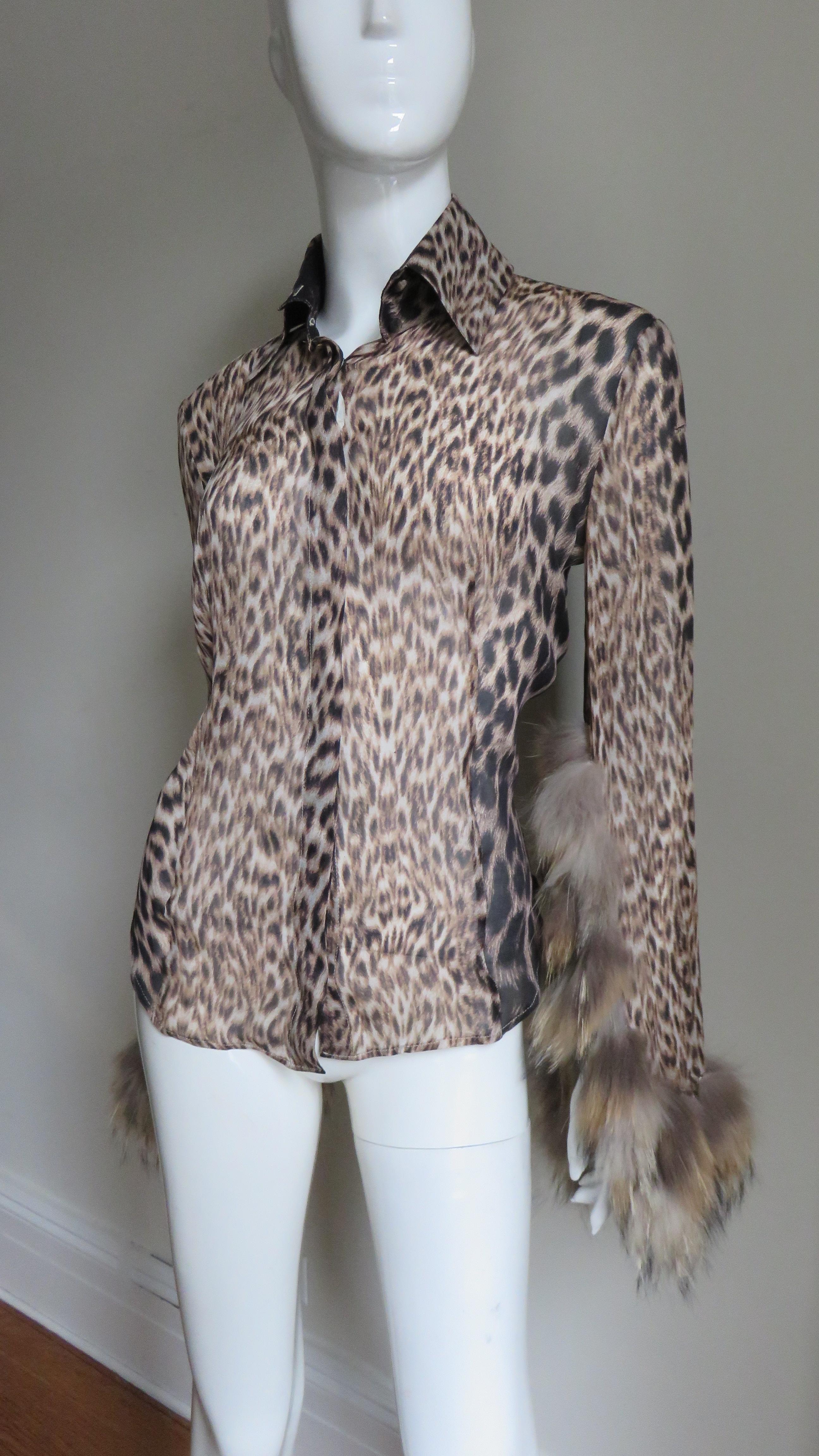 fur trim shirt