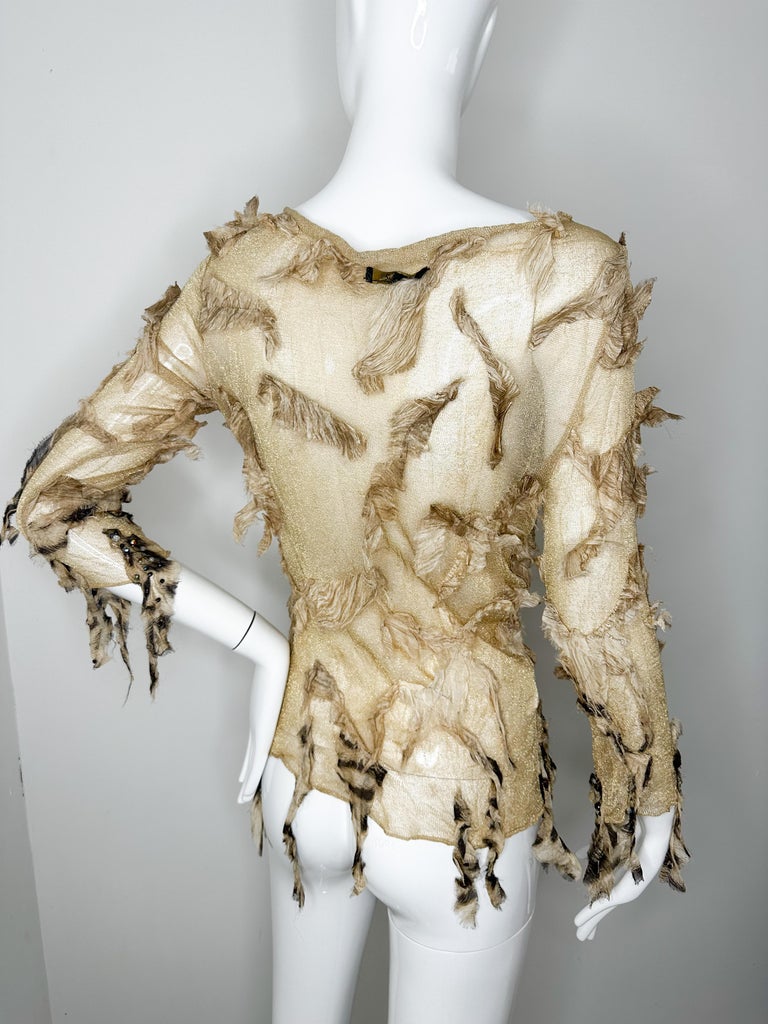 Roberto Cavalli FW 2001 torn Sex and the City top For Sale