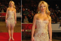 Roberto Cavalli FW 2007 as seen on Britney Spears Gold Embellished Mini Dress