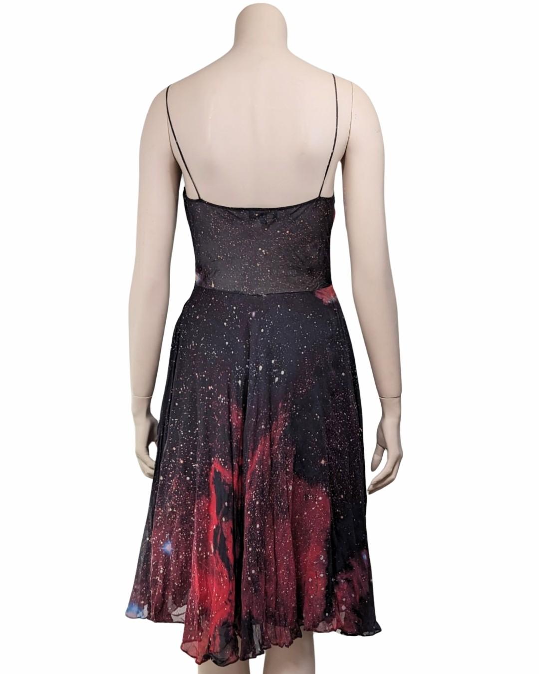 Women's Roberto Cavalli Galaxy Print Silk Midi Dress