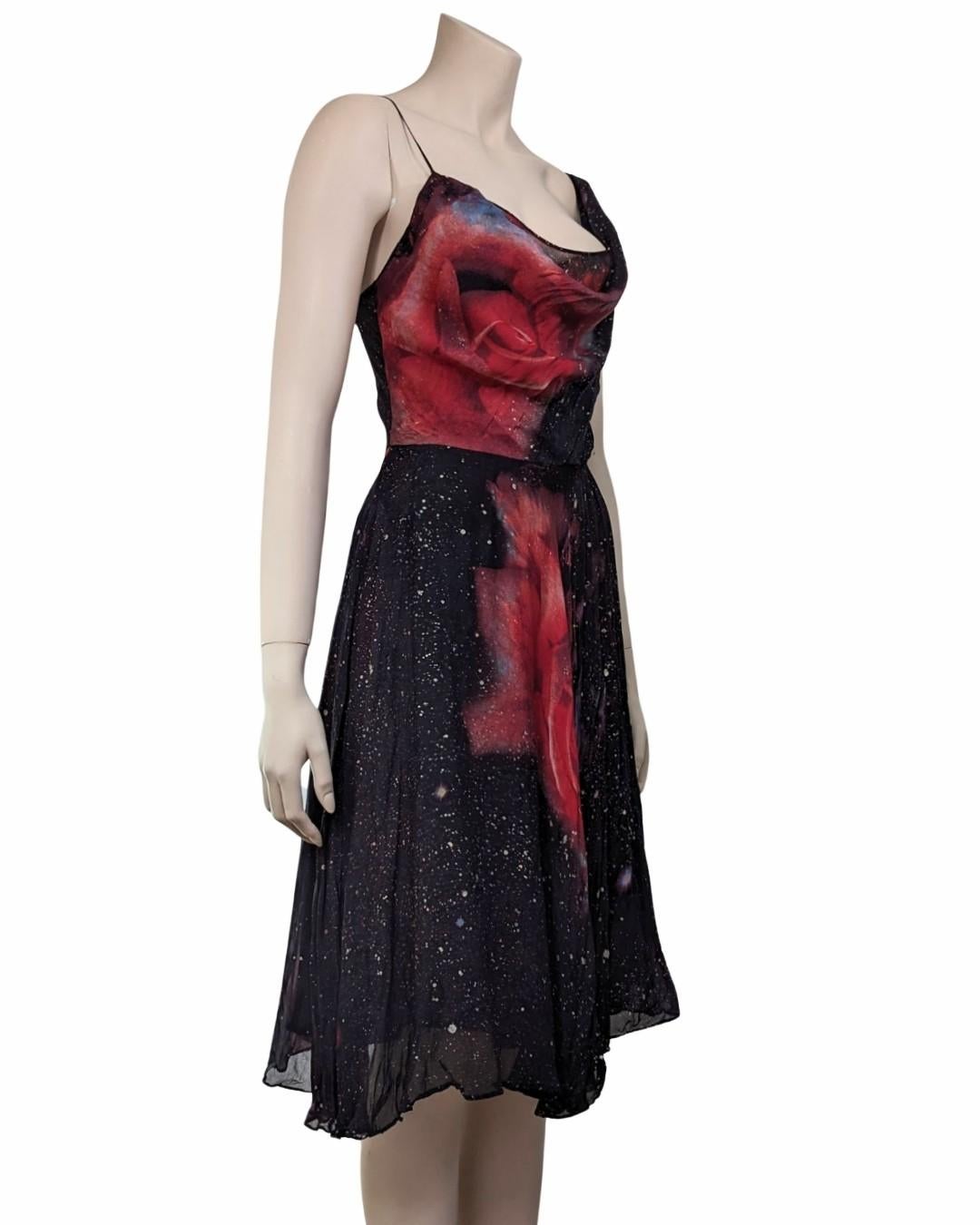 Roberto Cavalli Galaxy Print Silk Midi Dress 3
