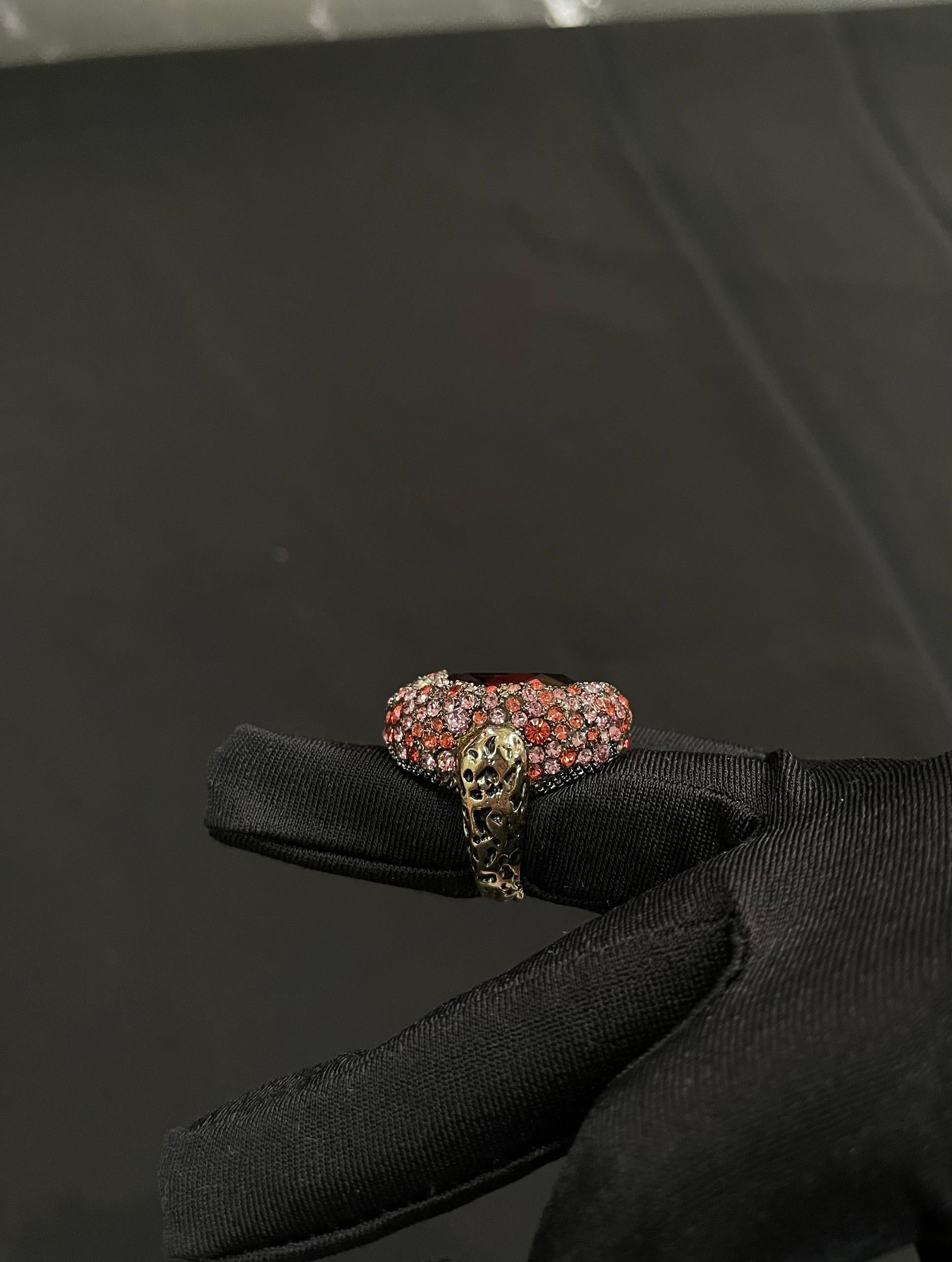 Women's or Men's Roberto Cavalli Gemstones Embellished Ring For Sale