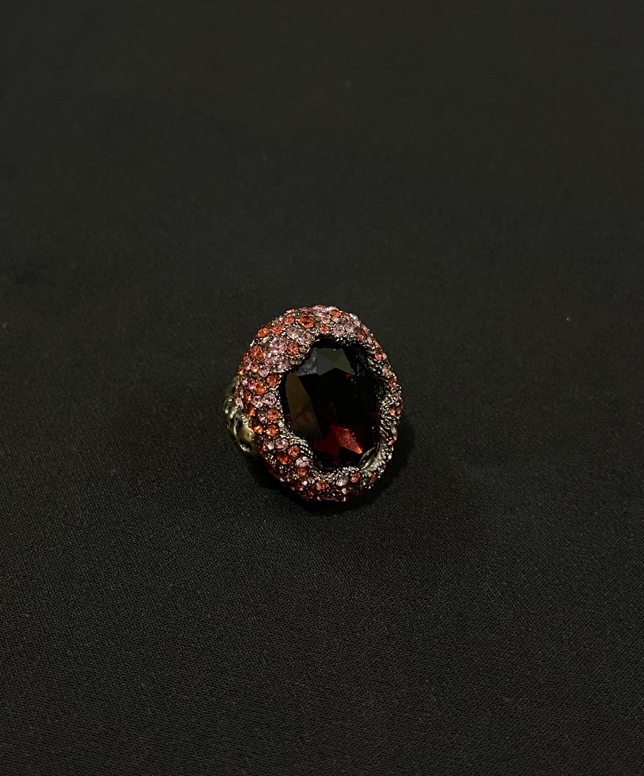Roberto Cavalli Gemstones Embellished Ring For Sale 1