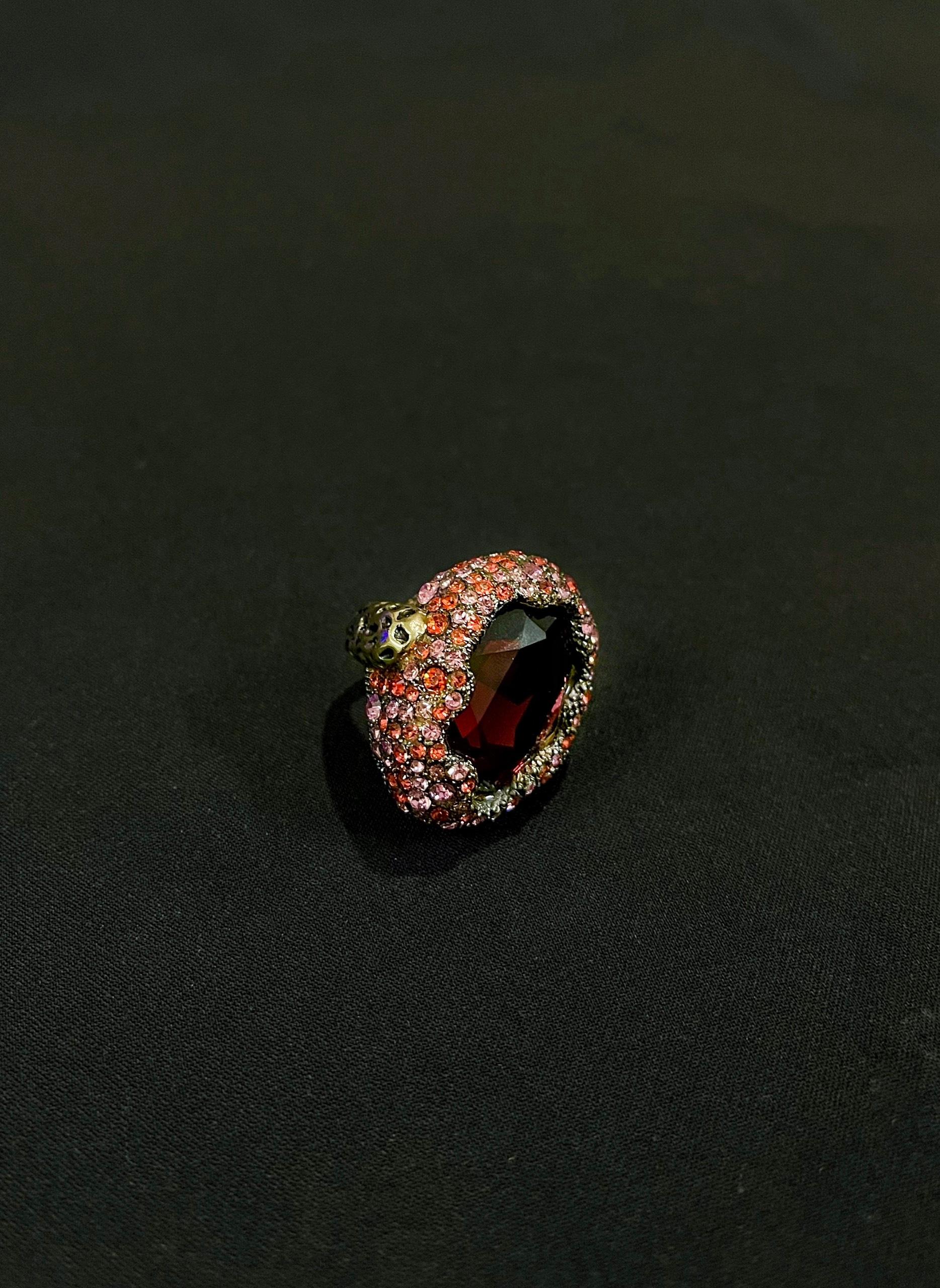 Roberto Cavalli Gemstones Embellished Ring For Sale 2