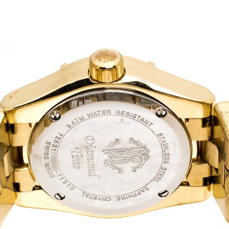 Stainless Steel Promado Watch 18k Gold Price Roberto Cavalli Gold