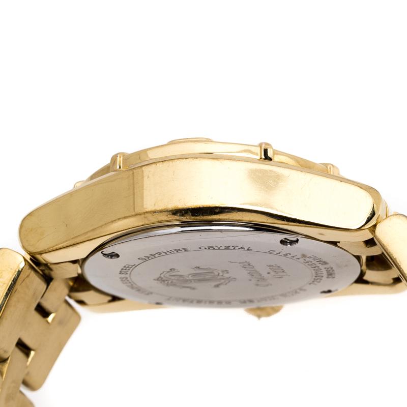 Contemporary Roberto Cavalli Gold Plated 'Diamond Time' 7253116565 Women's Wristwatch 38 mm