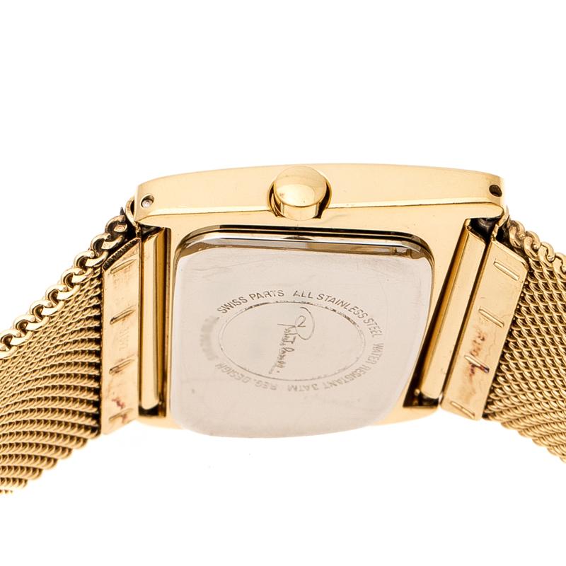 roberto cavalli gold watch