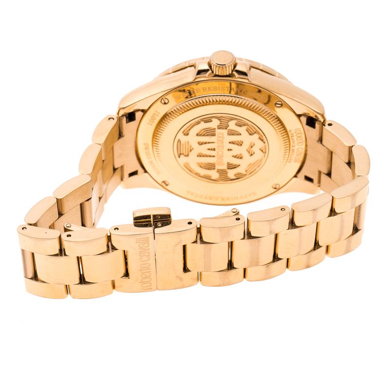 Roberto Cavalli Gold Plated Stainless Steel RV1L001M0036 Women's Wristwatch 41 m 1