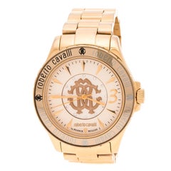 Roberto Cavalli Gold Plated Stainless Steel RV1L001M0036 Women's Wristwatch 41 m