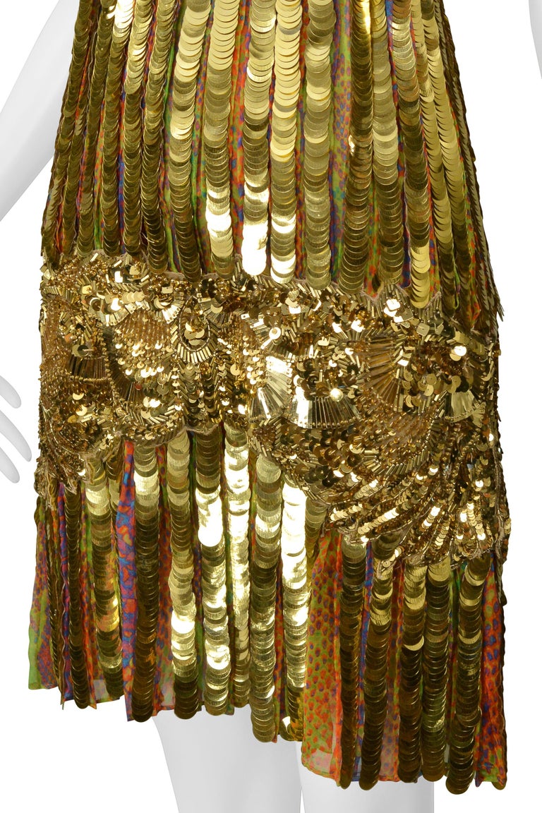 Roberto Cavalli Gold Sequin, Pailette and Beaded Mini Flapper Dress For Sale at 1stDibs Roberto Cavalli Gold Sequin, Pailette and Beaded Mini Flapper Dress For Sale at 1stDibs