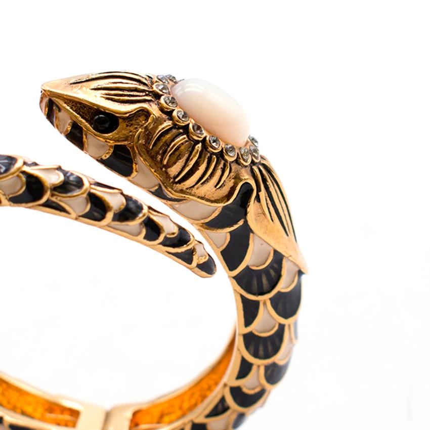 Women's Roberto Cavalli Gold Snake Wrap Around Bracelet