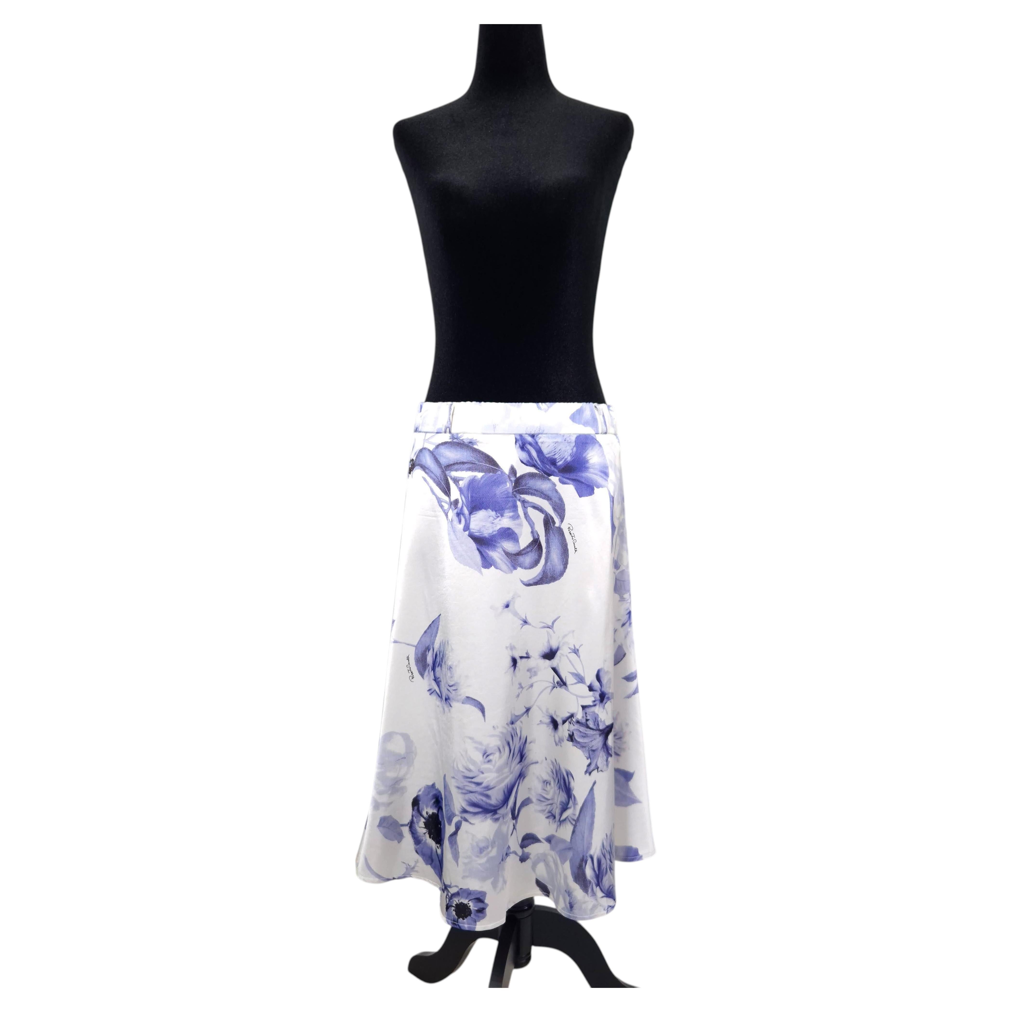 Roberto Cavalli garden party style skirt, 2000s For Sale