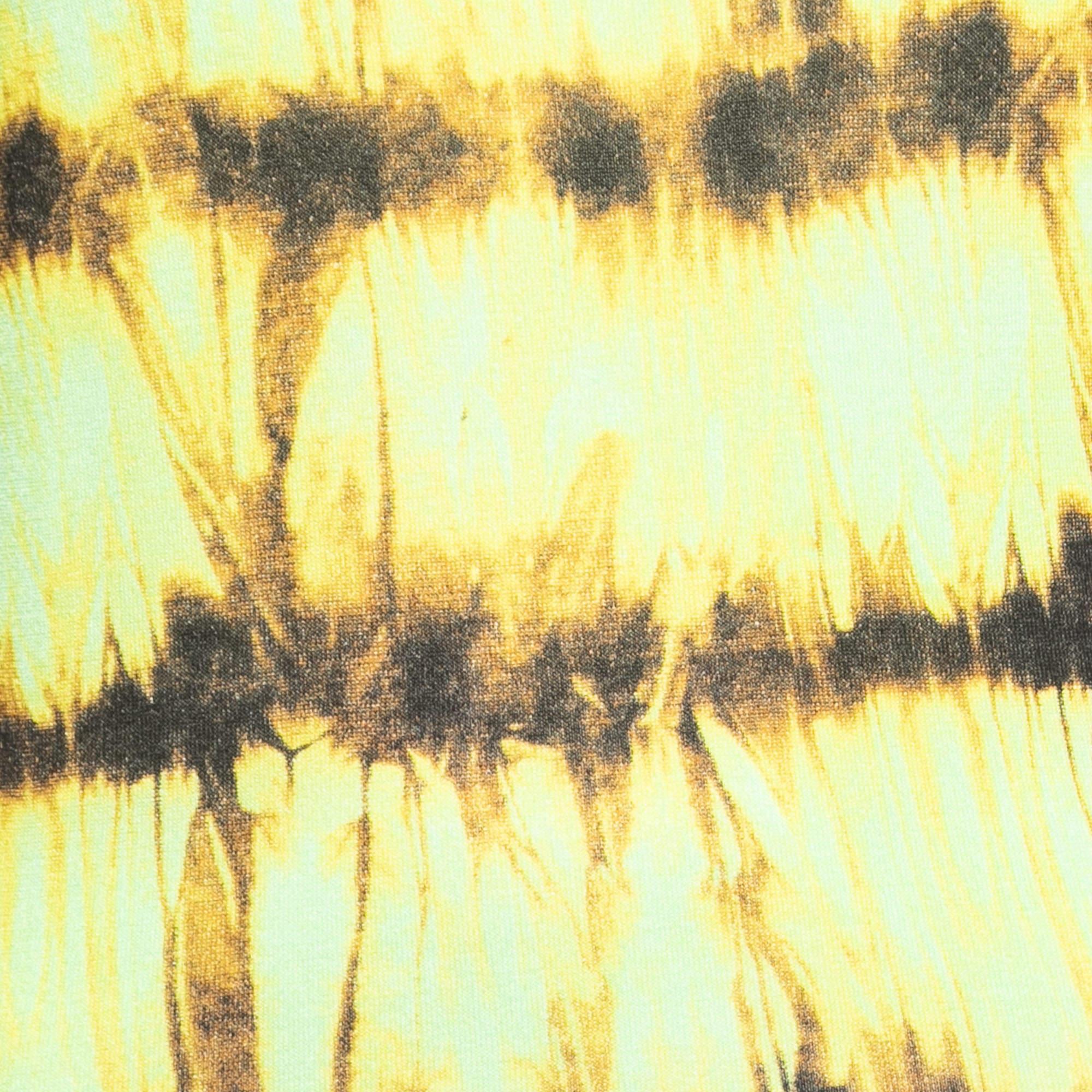 Giallo Roberto Cavalli - Vestito corto senza maniche in jersey con stampa astratta verde - S in vendita