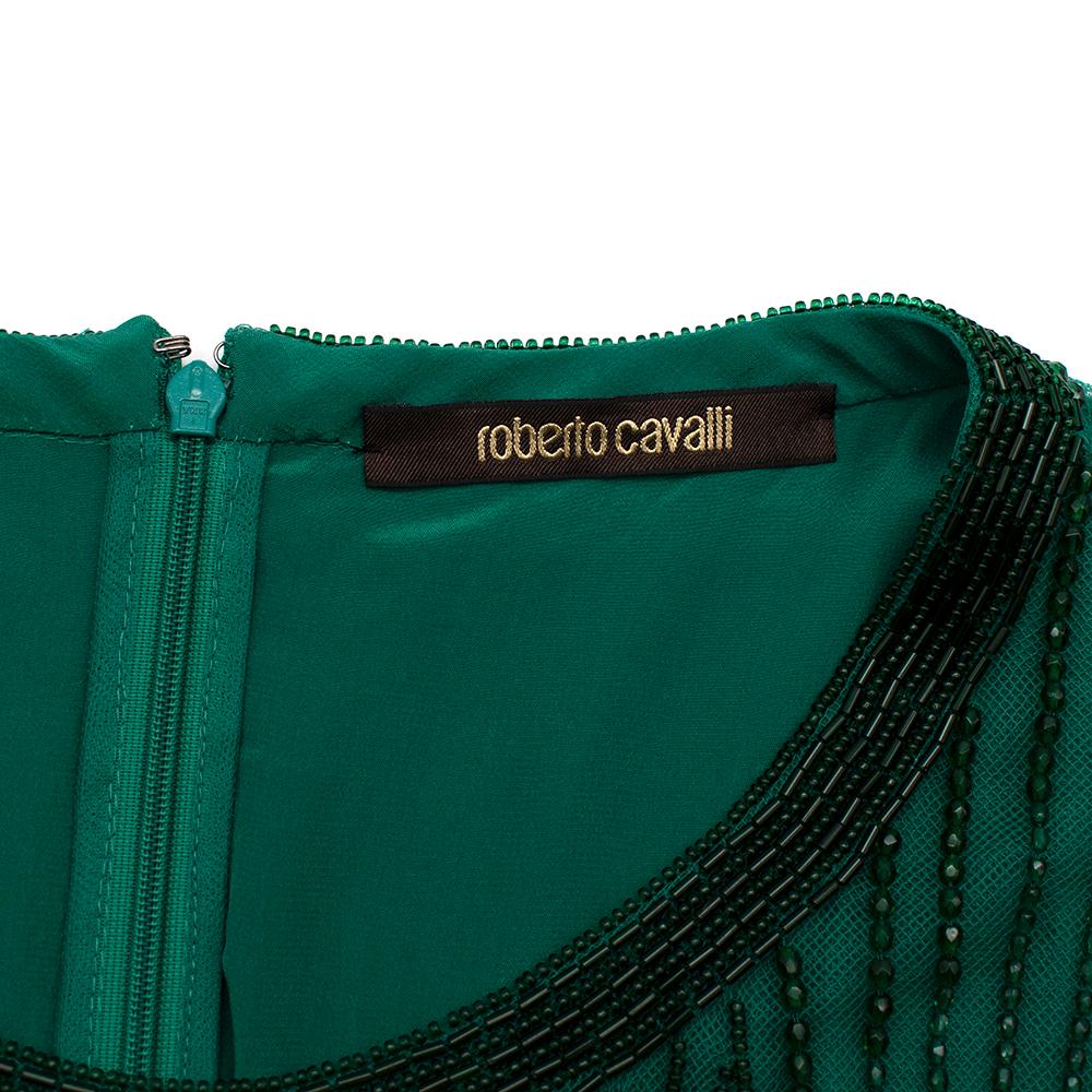 Roberto Cavalli Green Beaded Mini Dress US6 1