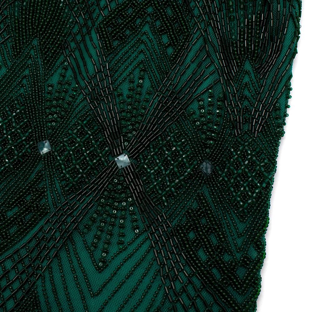 Roberto Cavalli Green Beaded Mini Dress US6 2
