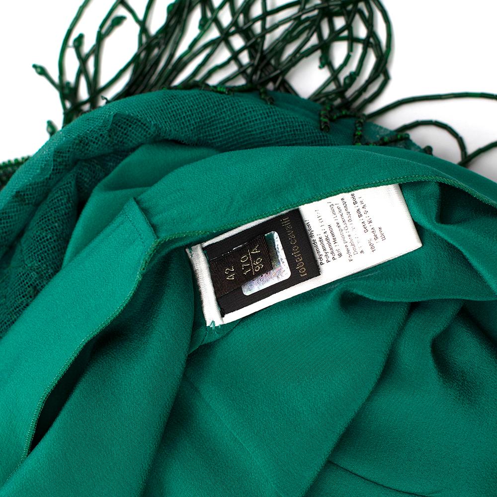 Roberto Cavalli Green Beaded Mini Dress US6 4