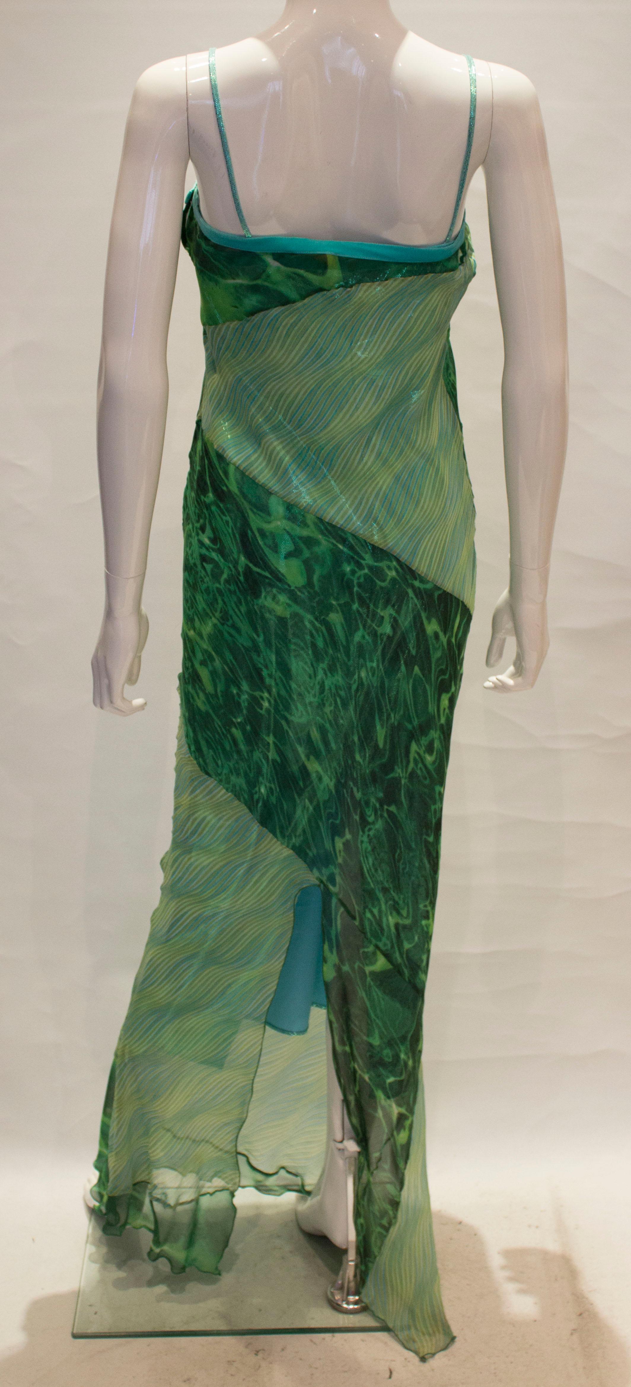 Roberto Cavalli Green Evening Gown In Good Condition In London, GB