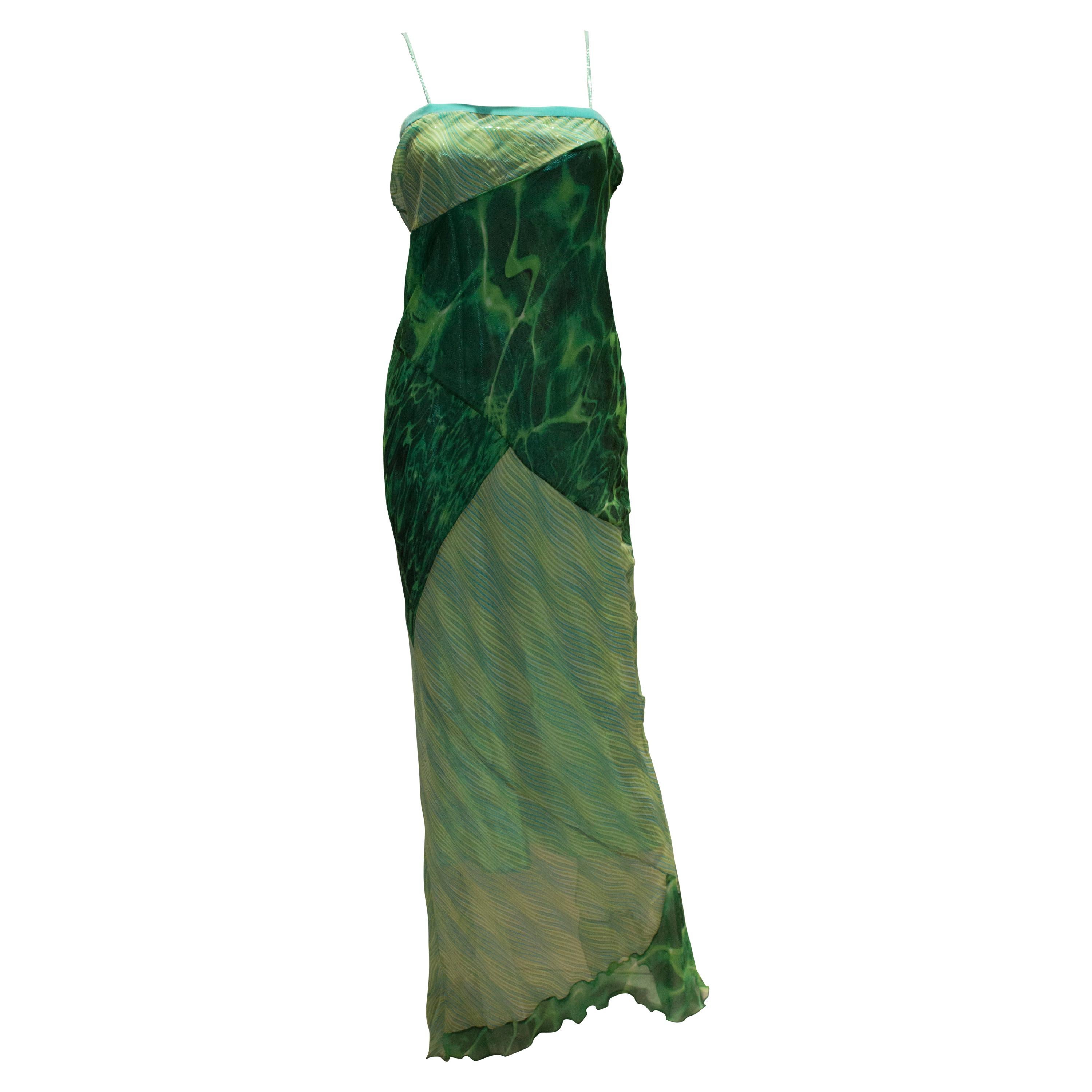 Womens Clothing Dresses Cocktail and party dresses Class Roberto Cavalli Synthetic Midi Dress in Green 
