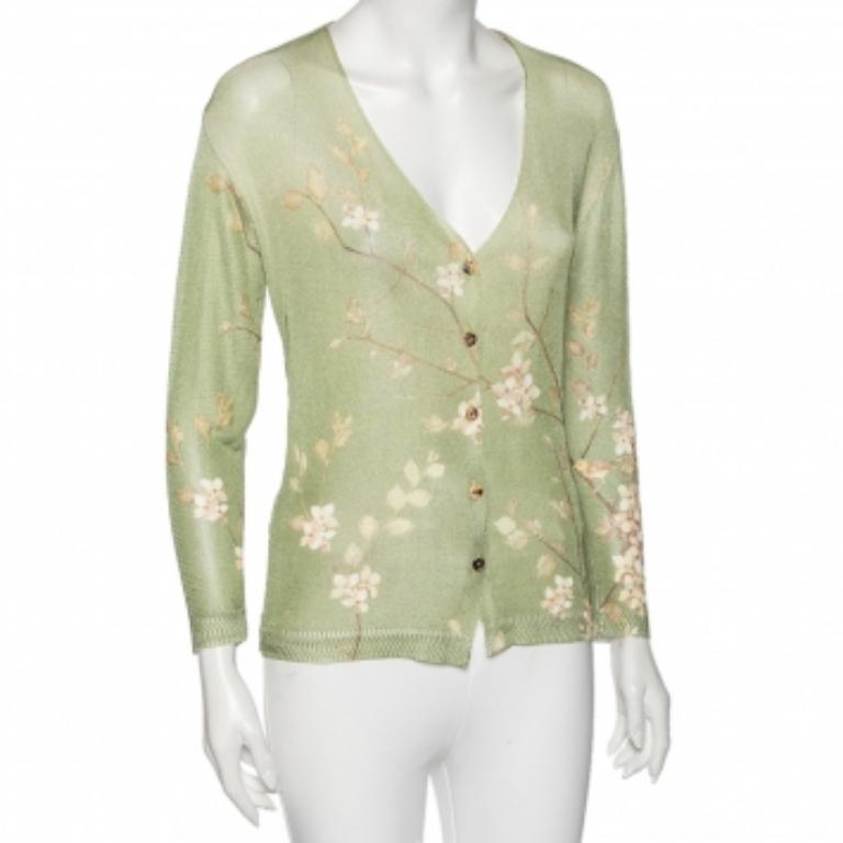 Roberto Cavalli Greene & Greene & Greene & Greene, cardigan in maglia con bottoni, L.L.A. in vendita 1