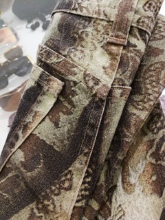 Roberto Cavalli Green Gold Trousers