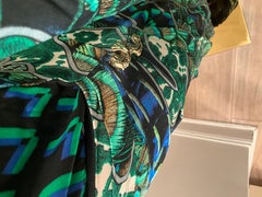 Roberto Cavalli Green Print Dress