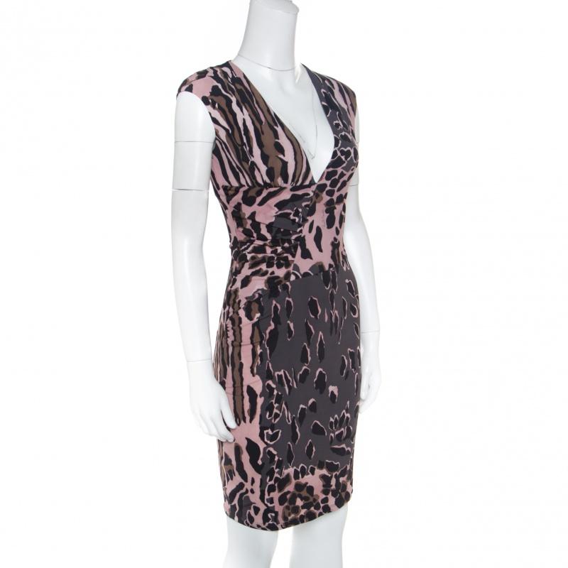 Beautifully made from quality fabrics, this Roberto Cavalli dress is stunning. It comes designed with animal prints, a deep V neckline and ruched detailing. The creation will surely add a lovely touch to your wardrobe.

Includes: The Luxury Closet