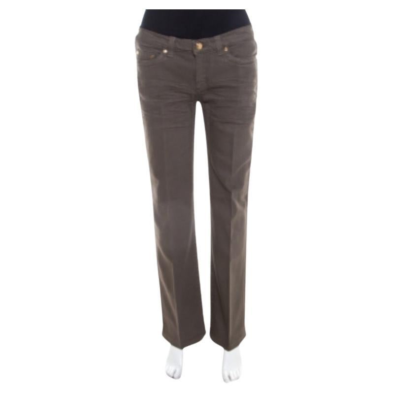 Roberto Cavalli Graue Denim-Jeans mit niedriger Taille Regular Fit in Grau, M