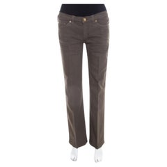 Roberto Cavalli Grey Denim Regular Fit Low Waist Jeans M