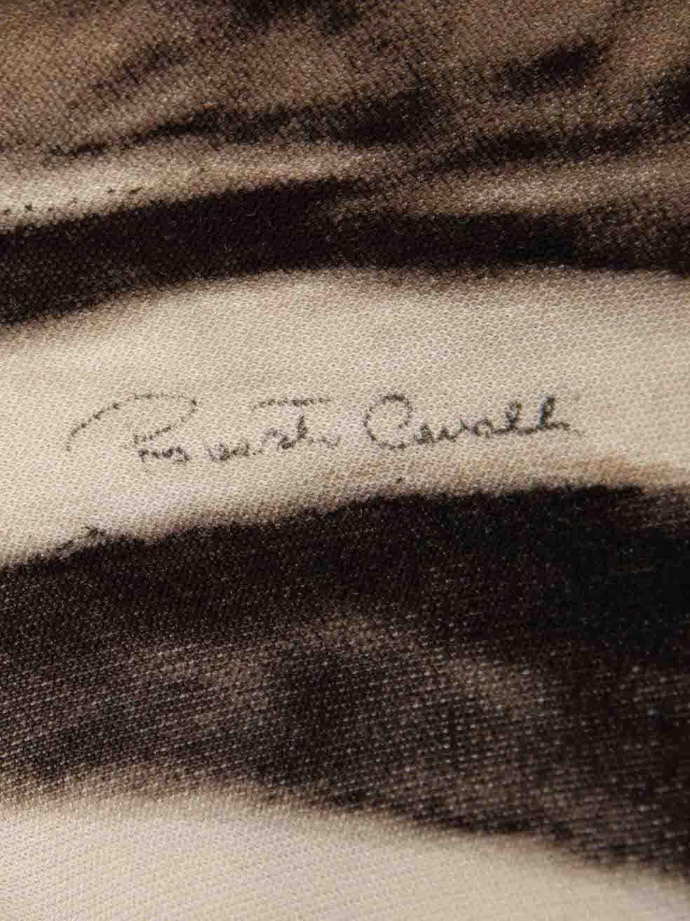 Robe midi grise imprimée léopard Roberto Cavalli, taille L en vente 3