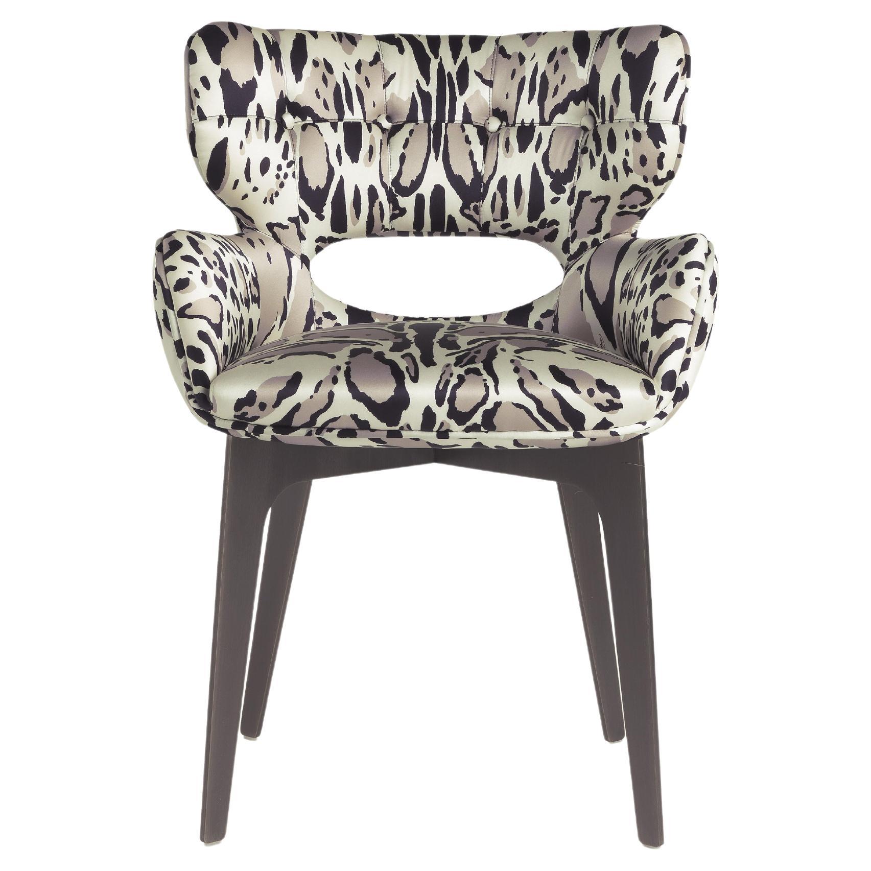 Maclaine-Stuhl aus dem 21. Jahrhundert mit Stoff von Roberto Cavalli Home Interiors