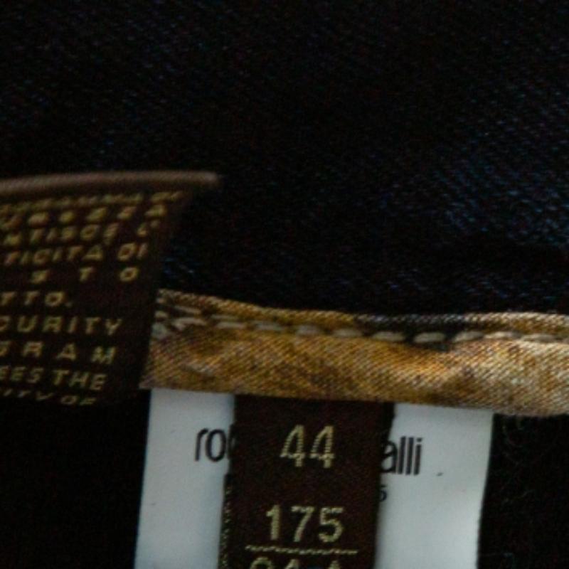 Roberto Cavalli Indigo Denim Tapered Fitted Jeans M in vendita 1