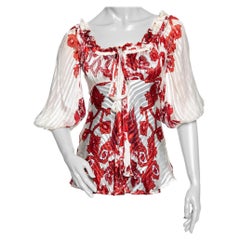 Roberto Cavalli Ivory
Red Printed Silk Neck Tie Detail Blouse S Roberto Cavalli Ivory
Red Printed Silk Neck Tie Detail Blouse S