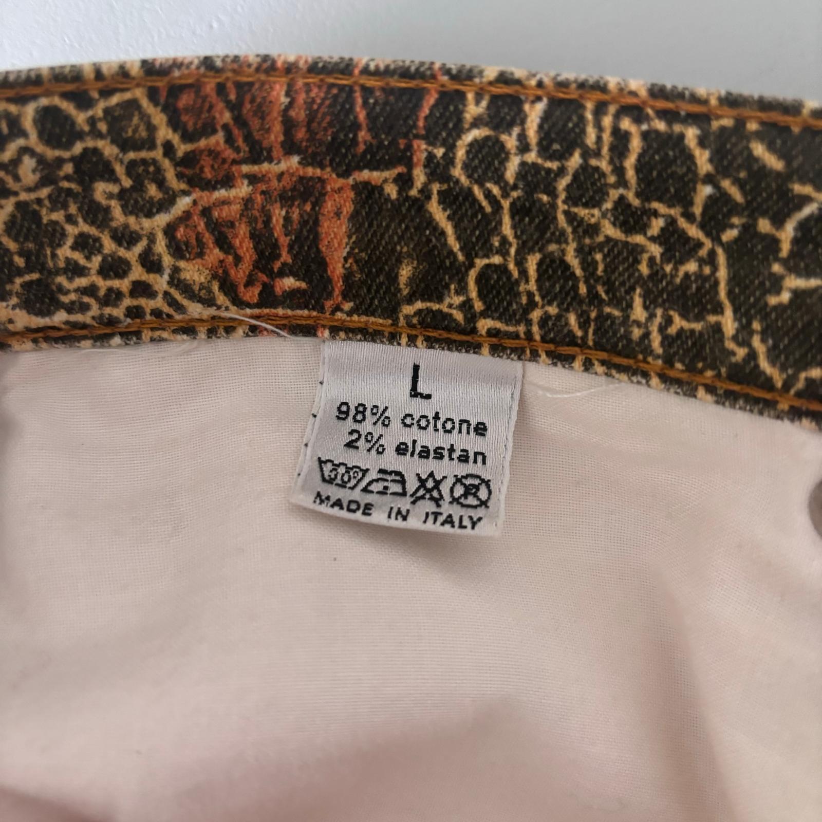 Vaqueros Roberto Cavalli de algodón con estampado de cocodrilo Made in Italy, 2000s en venta 4