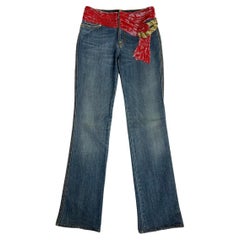 Roberto Cavalli Jeans mit Perlengürtel, 2000er Jahre