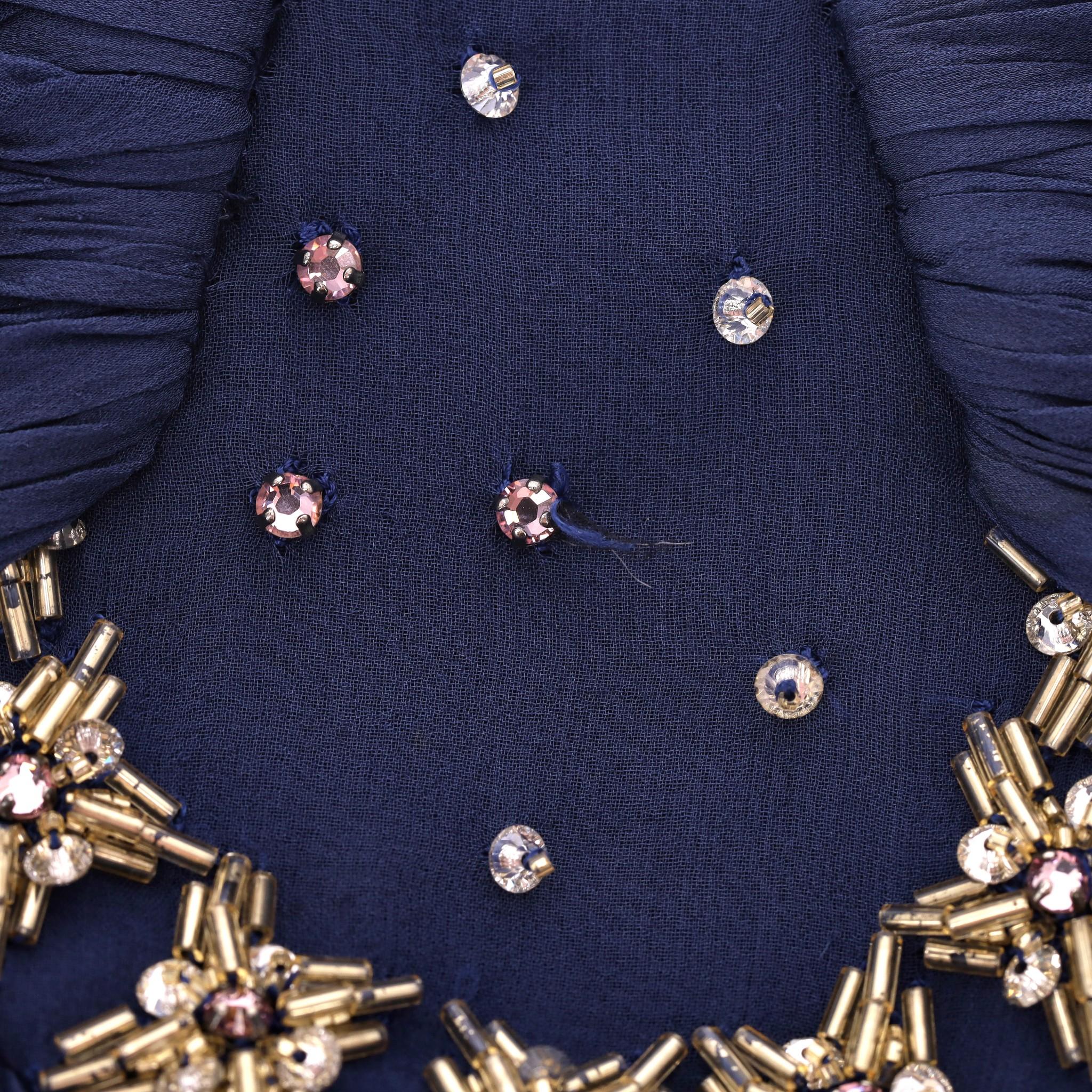 Roberto Cavalli Jewel Embellished Silk Evening Gown For Sale 5