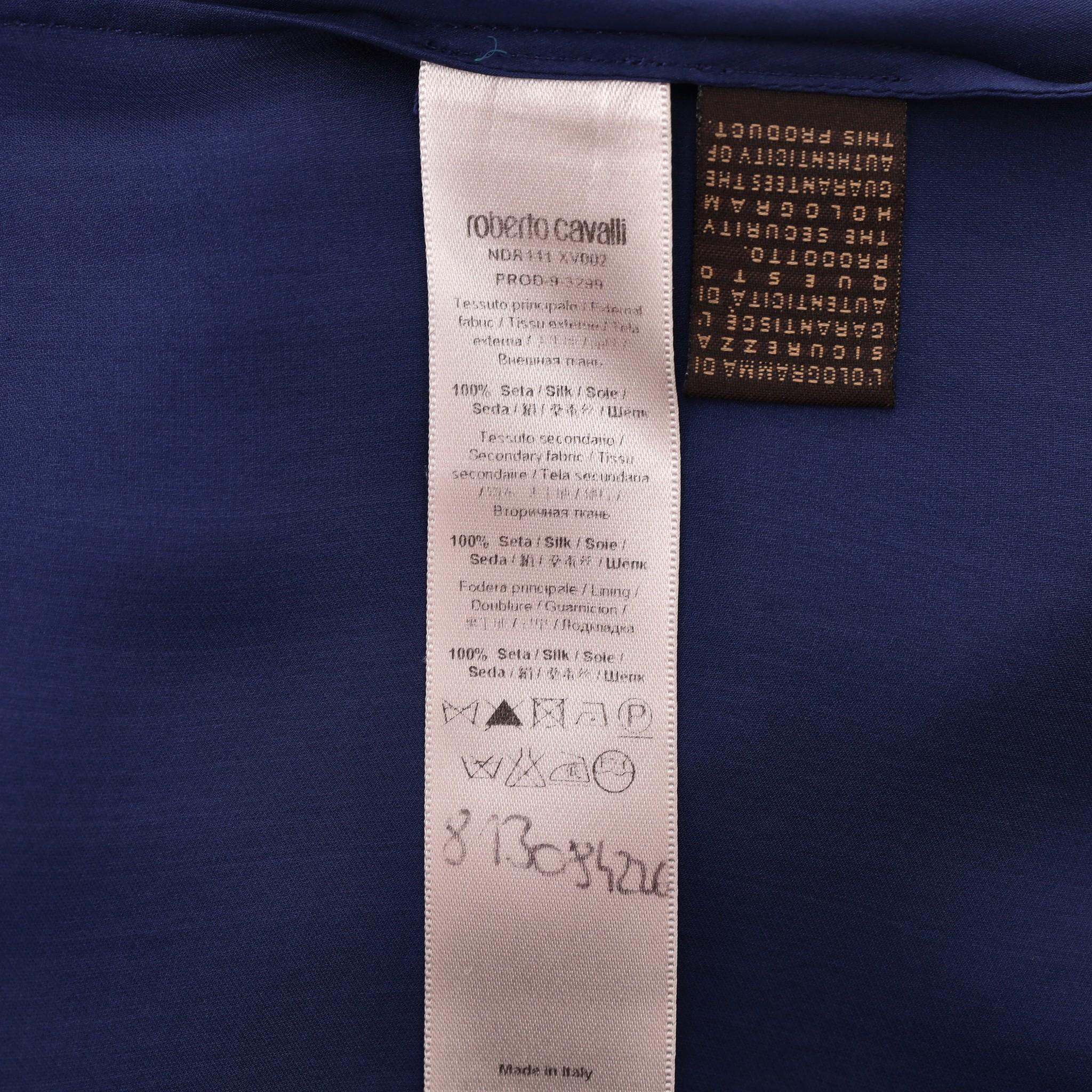 Roberto Cavalli Jewel Embellished Silk Evening Gown For Sale 2