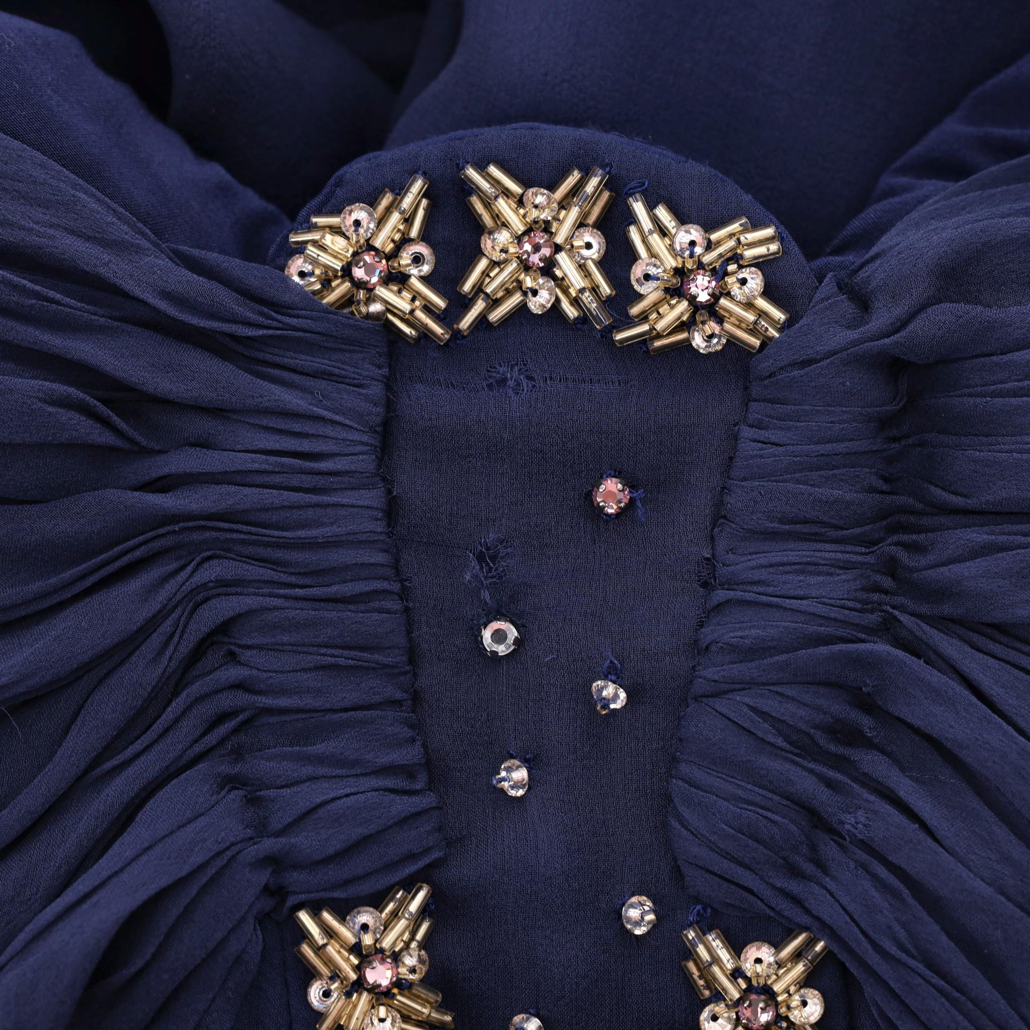 Roberto Cavalli Jewel Embellished Silk Evening Gown For Sale 4