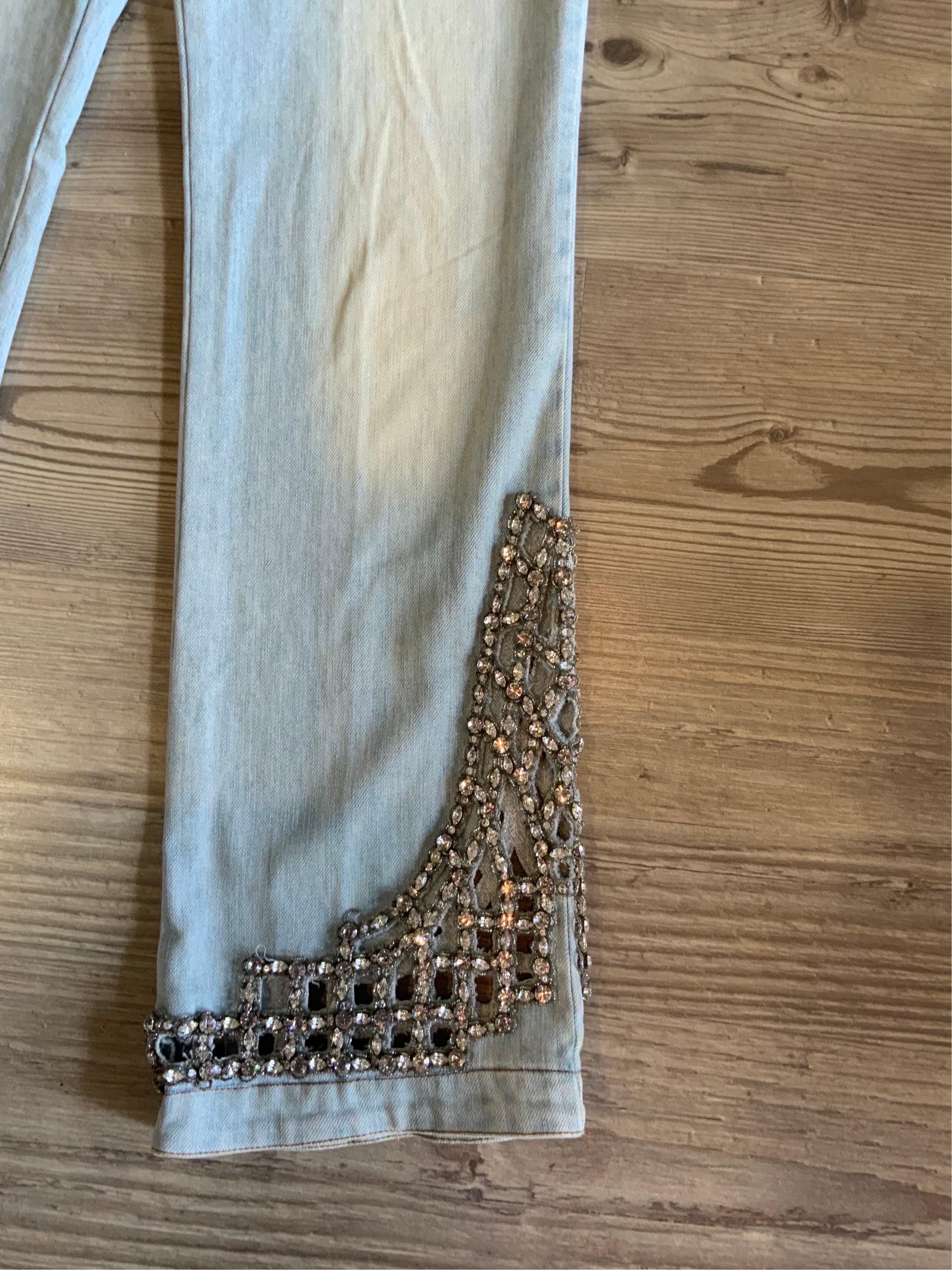 Roberto Cavalli Jewel light Jeans In Excellent Condition For Sale In Carnate, IT