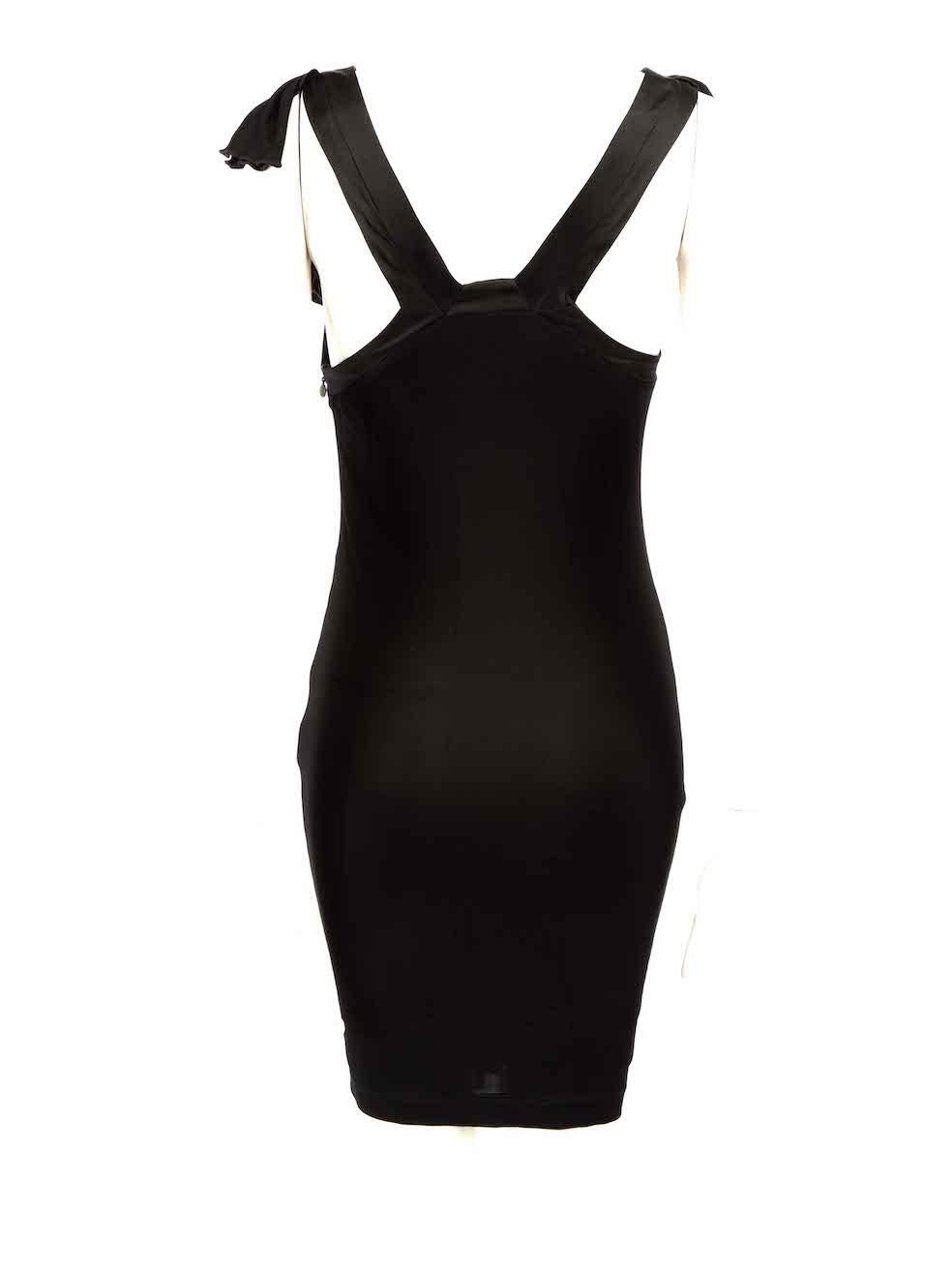Roberto Cavalli Just Cavalli, mini-robe noire à lacets et volants, taille S Bon état - En vente à London, GB
