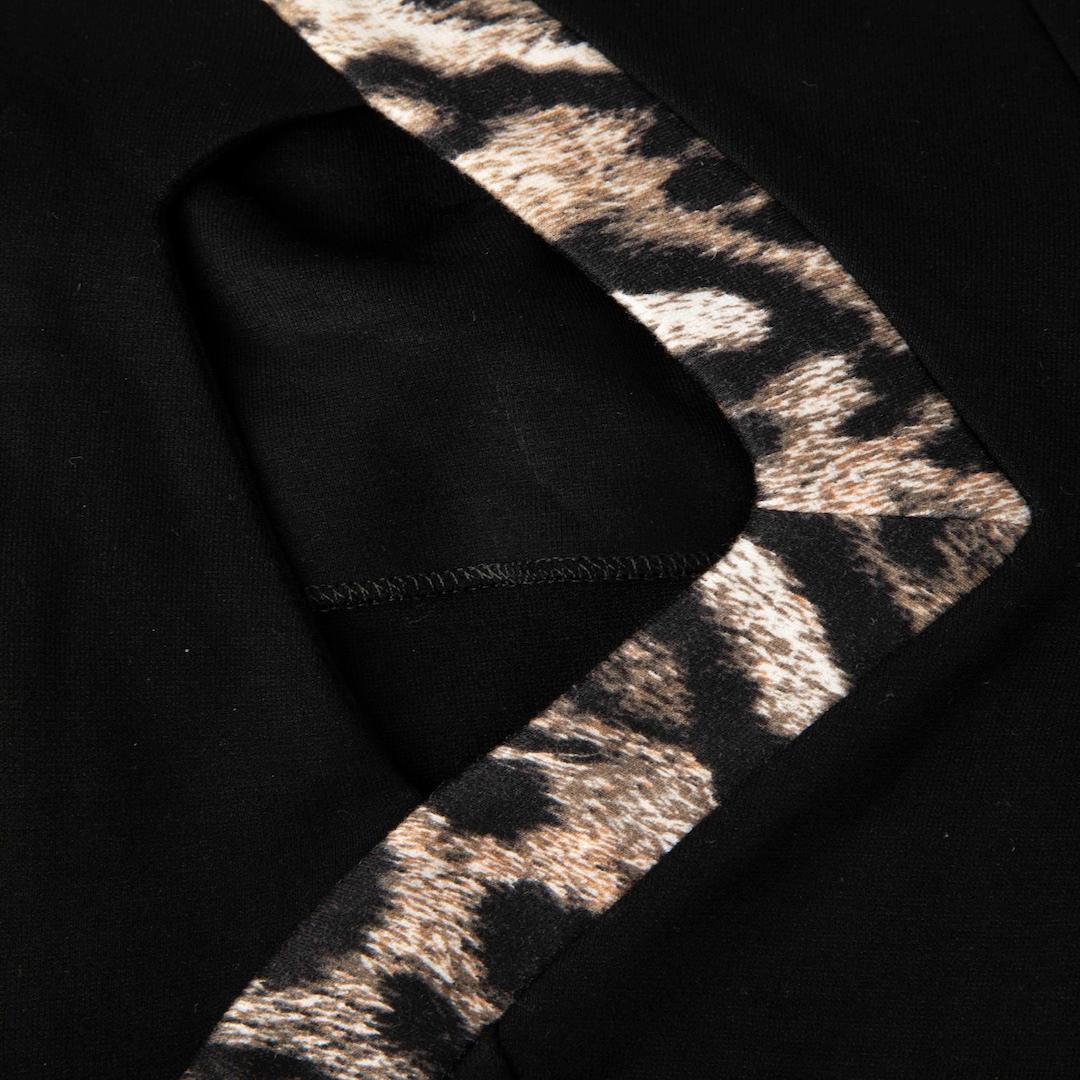 Noir Roberto Cavalli Just Cavalli Top noir imprimé léopard Taille XS en vente